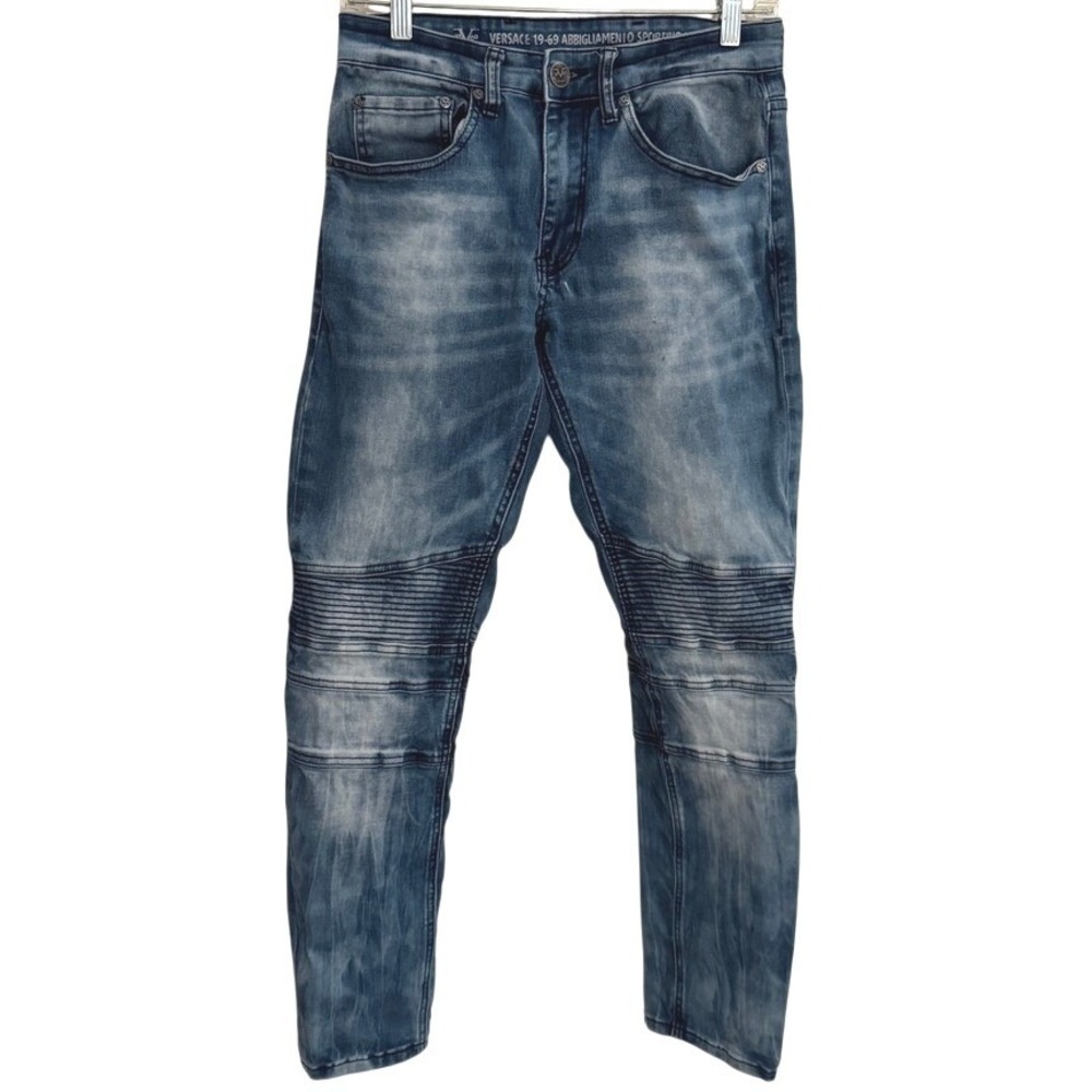 Versace V19-69 ABBIGLIAMENTO SPORTIVO SRL Jeans Men 28x30 moto Blue denim Casual